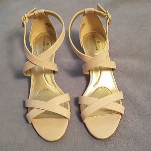 Blush strappy high heels